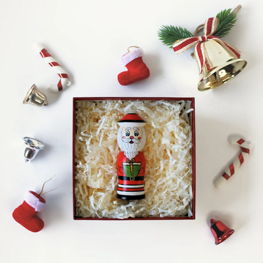 Traditional Channapatna wooden Santa artisan craft for festive decoration