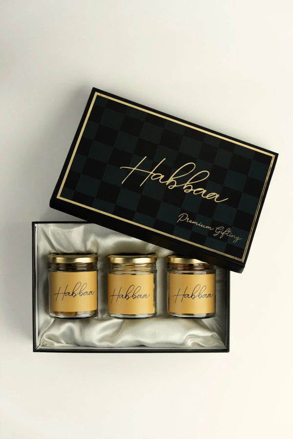 Luxury celebration hamper presentation by Habbaa